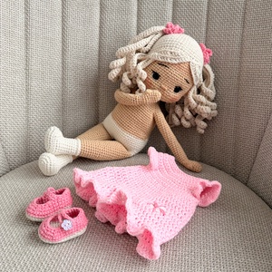 Amigurumi Joana baba - játék & sport - baba & babaház - öltöztethető baba - Meska.hu