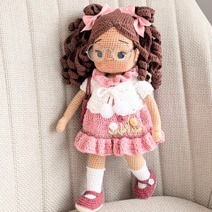 Amigurumi Melina baba - játék & sport - baba & babaház - öltöztethető baba - Meska.hu