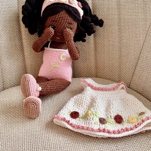 Amigurumi Adél baba - játék & sport - baba & babaház - öltöztethető baba - Meska.hu
