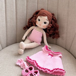 Amigurumi Ella baba - játék & sport - baba & babaház - öltöztethető baba - Meska.hu