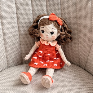 Amigurumi Hajni baba - játék & sport - baba & babaház - öltöztethető baba - Meska.hu