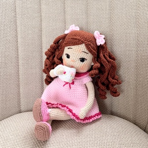 Amigurumi Ella baba - játék & sport - baba & babaház - öltöztethető baba - Meska.hu
