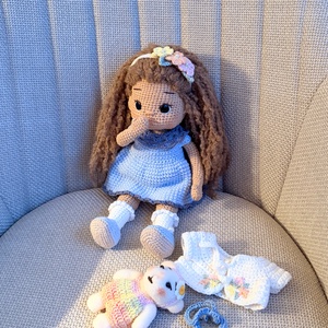 Amigurumi Helga baba - játék & sport - baba & babaház - öltöztethető baba - Meska.hu