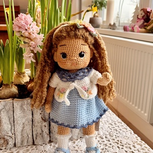 Amigurumi Helga baba - játék & sport - baba & babaház - öltöztethető baba - Meska.hu