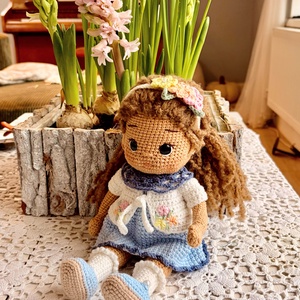 Amigurumi Helga baba - játék & sport - baba & babaház - öltöztethető baba - Meska.hu