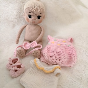 Amigurumi Alina baba - játék & sport - baba & babaház - öltöztethető baba - Meska.hu