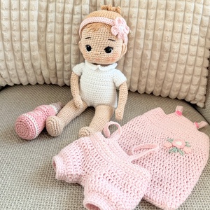 Amigurumi Mira baba - játék & sport - baba & babaház - öltöztethető baba - Meska.hu