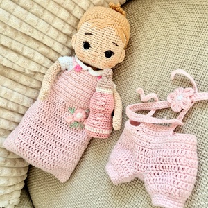 Amigurumi Mira baba - játék & sport - baba & babaház - öltöztethető baba - Meska.hu