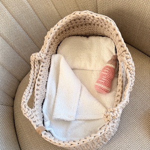 Horgolt mózeskosár - baba - mama - baba ágynemű - babafészek - Meska.hu