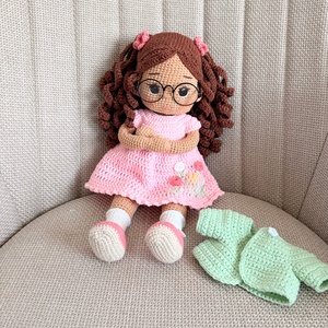 Amigurumi Hajnal baba - játék & sport - baba & babaház - öltöztethető baba - Meska.hu