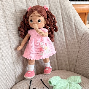 Amigurumi Hajnal baba - játék & sport - baba & babaház - öltöztethető baba - Meska.hu