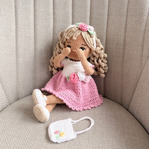 Amigurumi Leni baba - játék & sport - baba & babaház - öltöztethető baba - Meska.hu