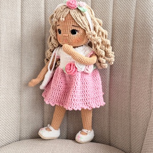 Amigurumi Leni baba - játék & sport - baba & babaház - öltöztethető baba - Meska.hu