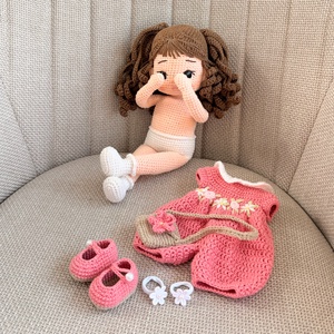 Amigurumi Anett baba - játék & sport - baba & babaház - öltöztethető baba - Meska.hu