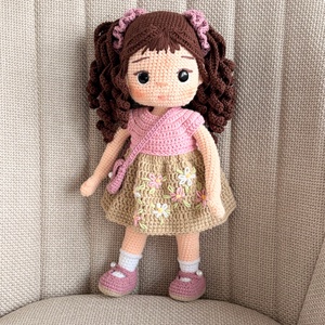 Amigurumi Linda baba - játék & sport - baba & babaház - öltöztethető baba - Meska.hu