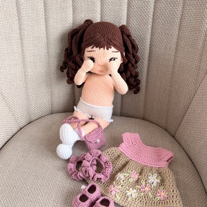 Amigurumi Linda baba - játék & sport - baba & babaház - öltöztethető baba - Meska.hu