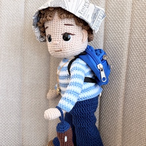 Amigurumi Pillanat Kapitány - játék & sport - baba & babaház - öltöztethető baba - Meska.hu