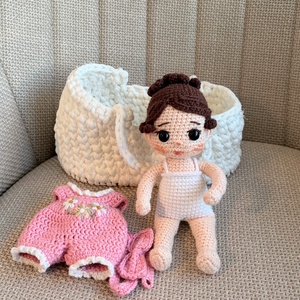 Amigurumi Mini baba - játék & sport - baba & babaház - öltöztethető baba - Meska.hu