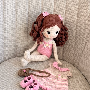 Amigurumi Kata baba - játék & sport - baba & babaház - öltöztethető baba - Meska.hu
