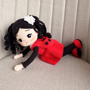 Amigurumi Horgolt Katica baba - játék & sport - baba & babaház - öltöztethető baba - Meska.hu