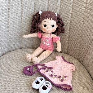 Amigurumi Zsófi baba - játék & sport - baba & babaház - öltöztethető baba - Meska.hu