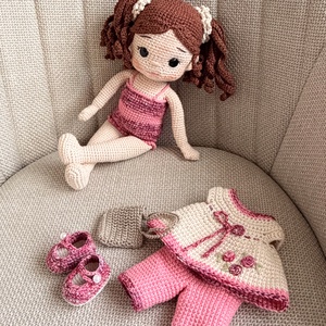 Amigurumi Melani baba - játék & sport - baba & babaház - öltöztethető baba - Meska.hu