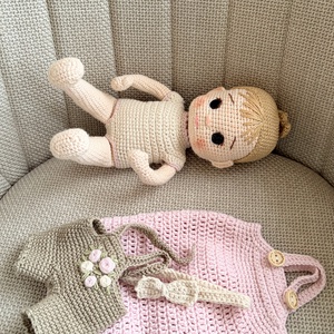 Amigurumi Bella baba - játék & sport - baba & babaház - öltöztethető baba - Meska.hu