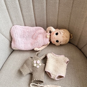 Amigurumi Bella baba - játék & sport - baba & babaház - öltöztethető baba - Meska.hu