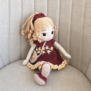 Amigurumi Lorena baba - játék & sport - baba & babaház - öltöztethető baba - Meska.hu