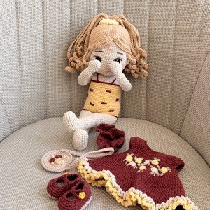 Amigurumi Lorena baba - játék & sport - baba & babaház - öltöztethető baba - Meska.hu