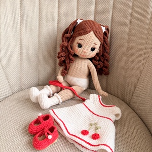 Amigurumi Sharon baba - játék & sport - baba & babaház - öltöztethető baba - Meska.hu