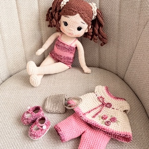 Amigurumi Melani baba - játék & sport - baba & babaház - öltöztethető baba - Meska.hu