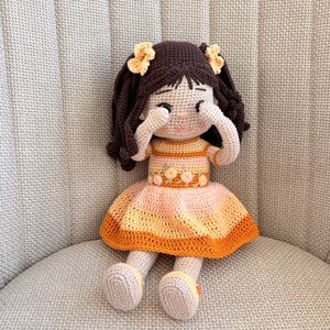 Amigurumi Natasa baba - játék & sport - baba & babaház - öltöztethető baba - Meska.hu