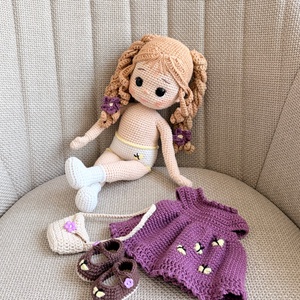 Amigurumi Lilla baba - játék & sport - baba & babaház - öltöztethető baba - Meska.hu