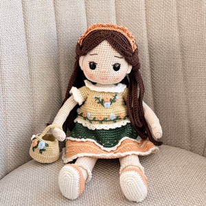 Amigurumi Lenka baba - játék & sport - baba & babaház - öltöztethető baba - Meska.hu