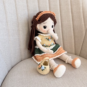 Amigurumi Lenka baba - játék & sport - baba & babaház - öltöztethető baba - Meska.hu