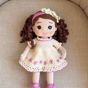 Amigurumi Lauren baba - játék & sport - baba & babaház - öltöztethető baba - Meska.hu