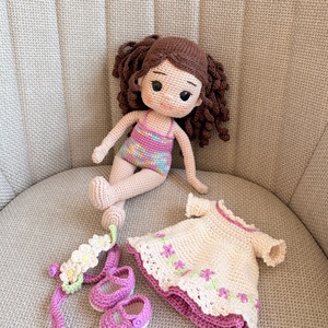 Amigurumi Lauren baba - játék & sport - baba & babaház - öltöztethető baba - Meska.hu