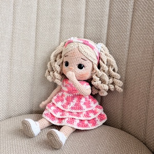 Amigurumi Helga baba - játék & sport - baba & babaház - öltöztethető baba - Meska.hu