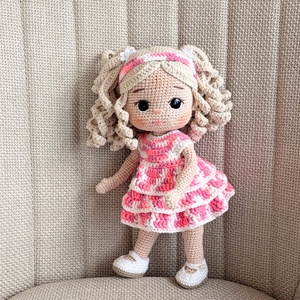 Amigurumi Helga baba - játék & sport - baba & babaház - öltöztethető baba - Meska.hu