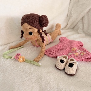 Amigurumi Marleen baba - játék & sport - baba & babaház - öltöztethető baba - Meska.hu