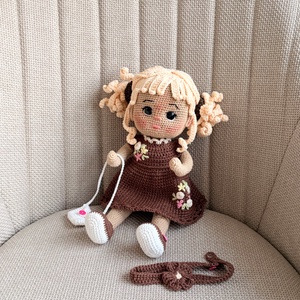 Amigurumi Léna baba - játék & sport - baba & babaház - öltöztethető baba - Meska.hu
