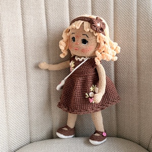 Amigurumi Léna baba - játék & sport - baba & babaház - öltöztethető baba - Meska.hu