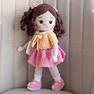 Amigurumi Karina baba - játék & sport - baba & babaház - öltöztethető baba - Meska.hu