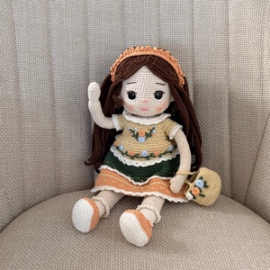 Amigurumi Lenka baba - játék & sport - baba & babaház - öltöztethető baba - Meska.hu