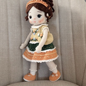 Amigurumi Lenka baba - játék & sport - baba & babaház - öltöztethető baba - Meska.hu