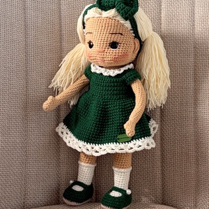 Amigurumi Bella baba - játék & sport - baba & babaház - öltöztethető baba - Meska.hu