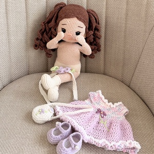 Amigurumi Adél baba - játék & sport - baba & babaház - öltöztethető baba - Meska.hu