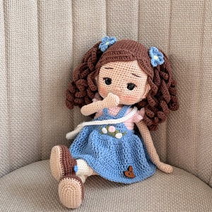 Amigurumi Anita baba - játék & sport - baba & babaház - öltöztethető baba - Meska.hu