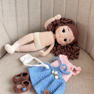 Amigurumi Anita baba - játék & sport - baba & babaház - öltöztethető baba - Meska.hu